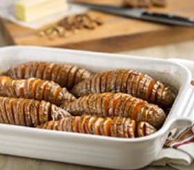 Bourbon Pecan Hasselback Sweet Potatoes