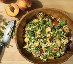 Peach Orzo Salad