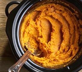 Easy Slow Cooker Mashed Sweet Potatoes
