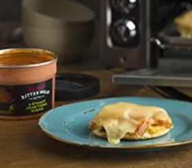 Open-Faced Ham & Cheese