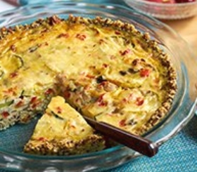 Zucchini Quiche with Quinoa Crust