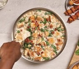 Italian Chicken Skillet with Spinach and Bacon