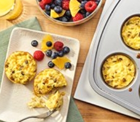 Cheesy Corn & Mushroom Mini Frittatas
