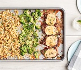 Sheet Pan Steak & Potatoes Au Gratin