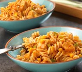 Cheesy Rotini & Chicken Skillet