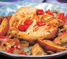 Pork with Roasted Peppers & Potatoes