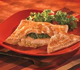 Chicken Florentine Wrapped in Pastry