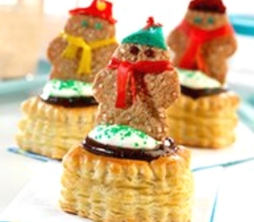 Snow Kids in Puff Pastry Shells