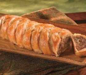 Sausage & Stuffing Criss-Cross Pastry