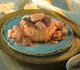Turkey & Mushrooms in Pastry Shells