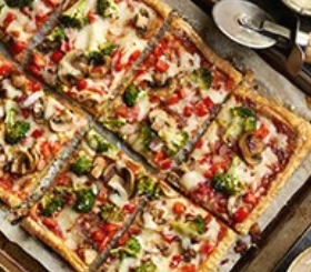 Puff Pastry Vegetable Pizza