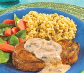 Herbed Pork Chops in Mushroom Sauce