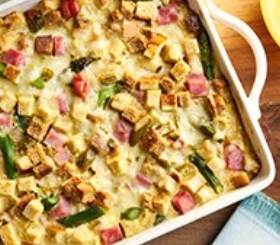 Ham and Asparagus Strata