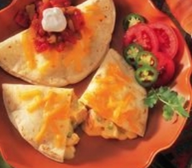 Lighter Chicken Quesadillas