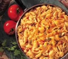 Cheesy Picante Mac & Beef