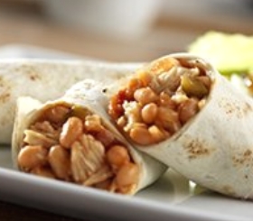 Chicken and Bean Burritos