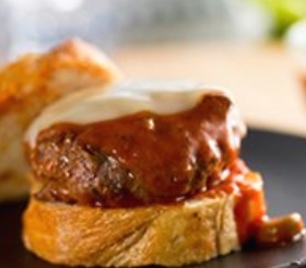 Italian Burgers with Olives & Mozzarella