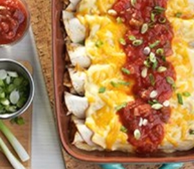 Chicken Enchiladas with Creamy Green Chile Sauce