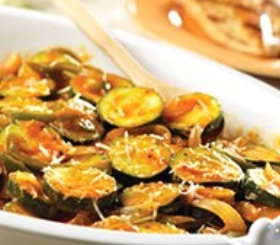 Tomato-Basil Zucchini