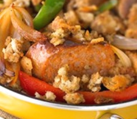 Skillet Sausage and Stuffing