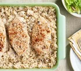One Dish Chicken & Rice Bake