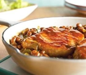 Skillet Pork Chops & Beans