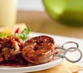 Grilled Skewered Shrimp