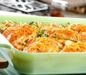 Chicken, Seasoned Rice & Vegetable Casserole