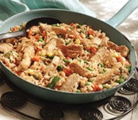 Chicken & Spanish-Style Rice Skillet
