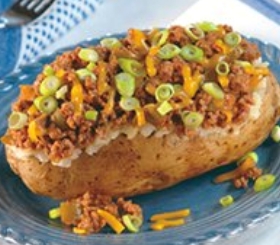 Chili-Topped Potatoes