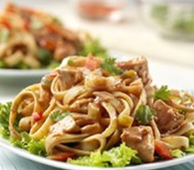 Thai Chicken Fettuccine Salad