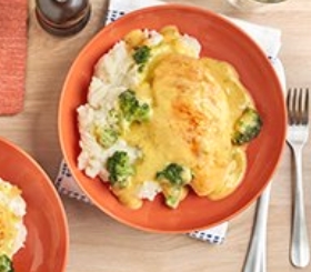 Cheddar Broccoli Chicken & Mashed Potatoes
