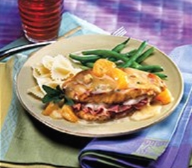 Stuffed Chicken Breasts with Mandarin Orange Sauce