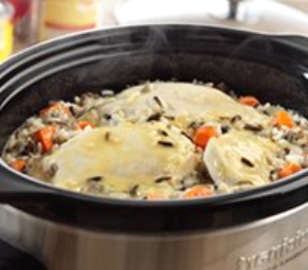 Slow Cooked Creamy Chicken & Wild Rice