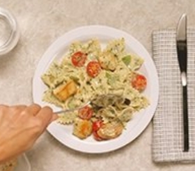 Creamy Pesto Chicken & Bow Ties