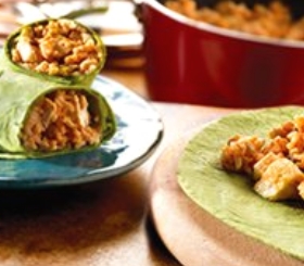 Fiesta Chicken & Rice Wraps