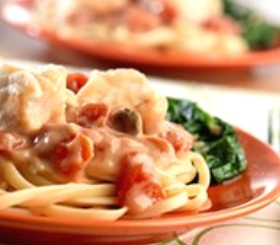 Seafood Tomato Alfredo