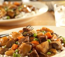 Chunky Steak with Rice