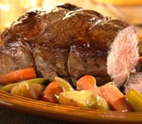 One-Pan Glazed Vegetables & Roast Beef