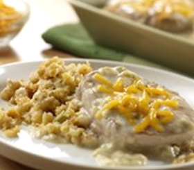Pork Chops & Stuffing Bake