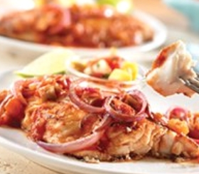 Seared Pacific Coast Sea Bass with Fruity Mango Salsa