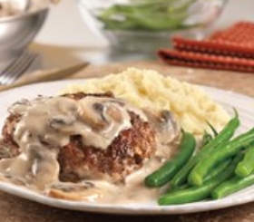 Mushroom-Smothered Beef Burgers