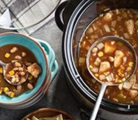 Slow Cooked Southwestern Chicken & White Bean Soup