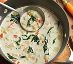 Garlicky Potato Leek Soup