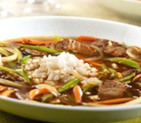 Spicy Asian Beef & Snow Pea Soup
