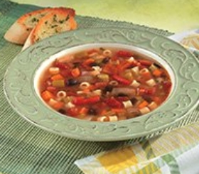 Bean, Pasta & Roasted Pepper Soup