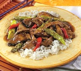 Beef, Asparagus & Portobello Stir-Fry