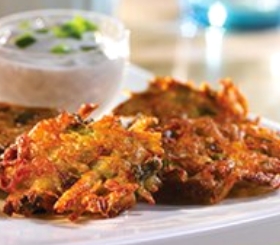 Latkes with  Sour Cream-Mushroom Sauce