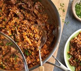 Zesty Beef & Rice Skillet