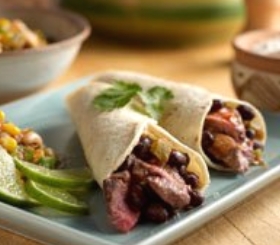 Pan-Grilled Flank Steak Fajitas